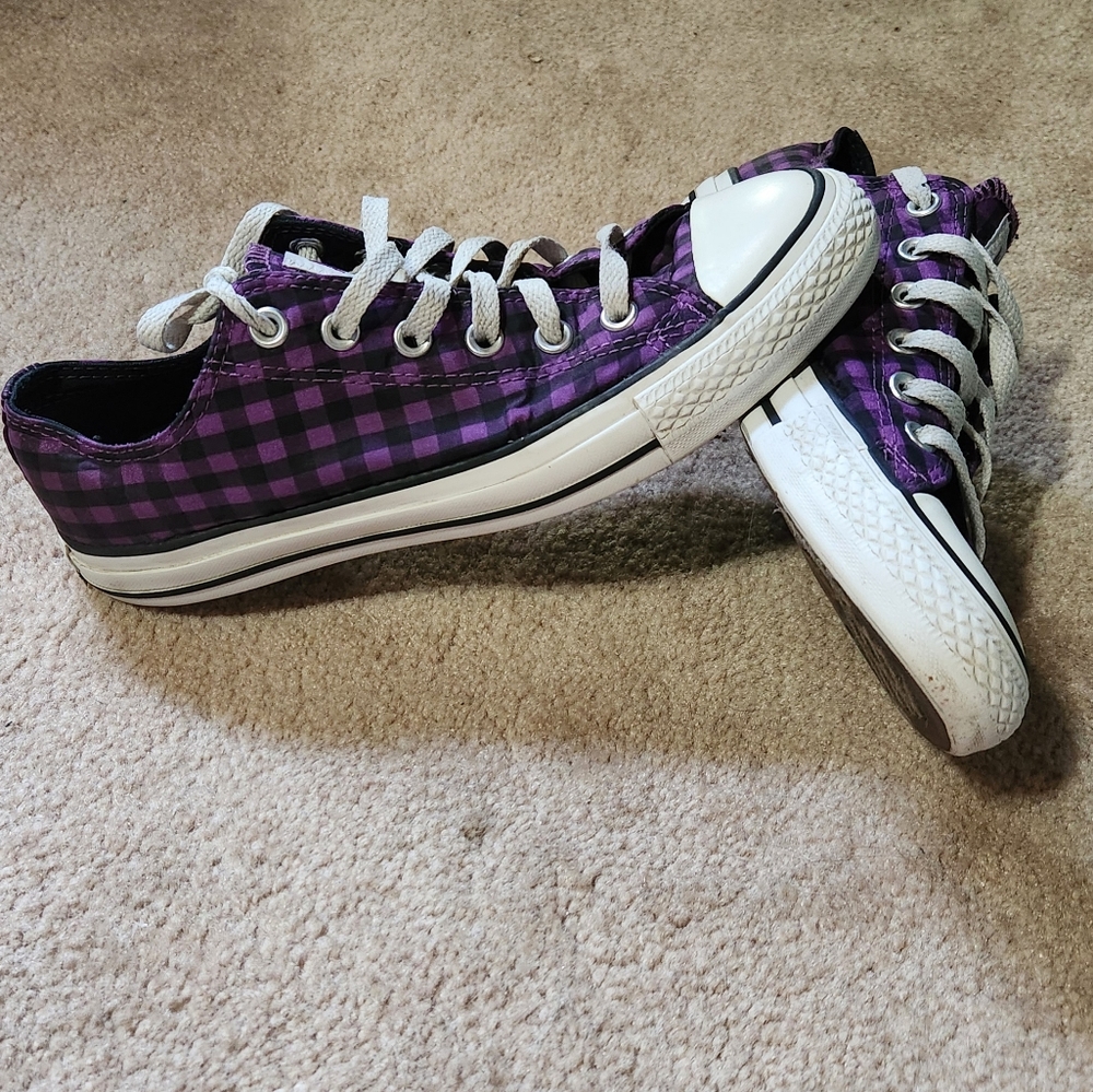 Converse Purple and White Chuck Taylor Sneakers